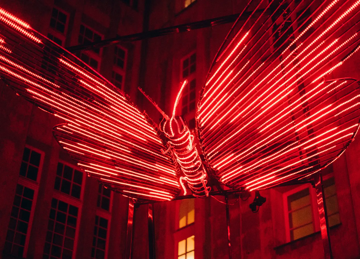 Motyl LED z huśtawką